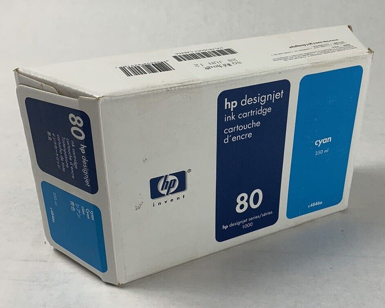HP Cyan 350ml C4846A Ink Designjet 1000 (Lot of 2)