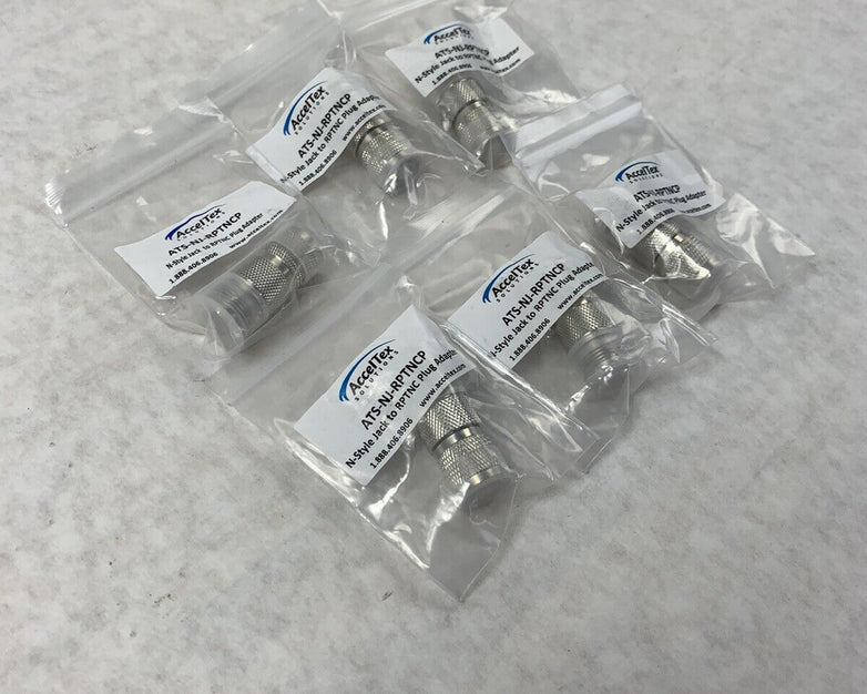 Lot of 6 AccelTex N-Style Bulkhead Jack to Plug Arrestor ATS-NJ-RTPNCP