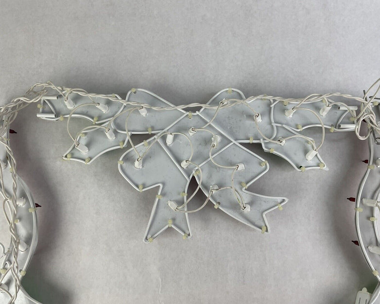 Celebrations 48" Holographic Holly With Bow Lighted Sign - Tested