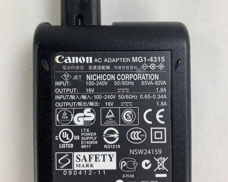 Canon MG1-4315 AC/DC Adapter for DR-2010C imageFORMULA Document Scanner OEM