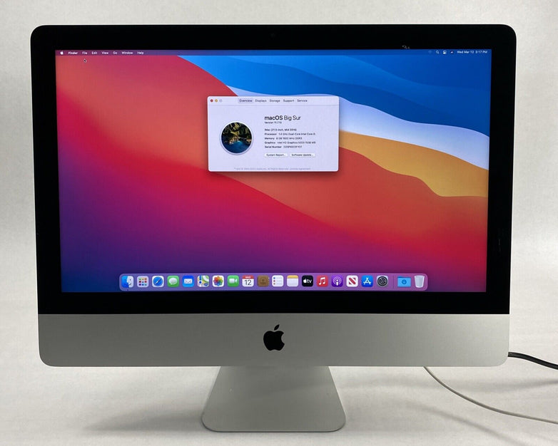 Apple A1418 iMac 21.5" 2014 1.40GHz i5 8GB RAM 500GB HDD macOS 11.7.1