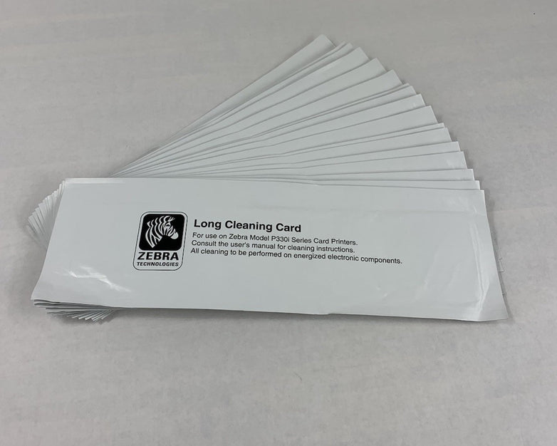 Zebra P330i Card Printer Long Cleaning Card (Lot of 20)