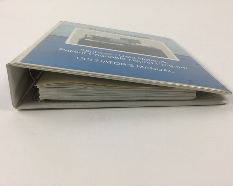 Beckman Appraise Data Network Patient Chartable Report Program Manual
