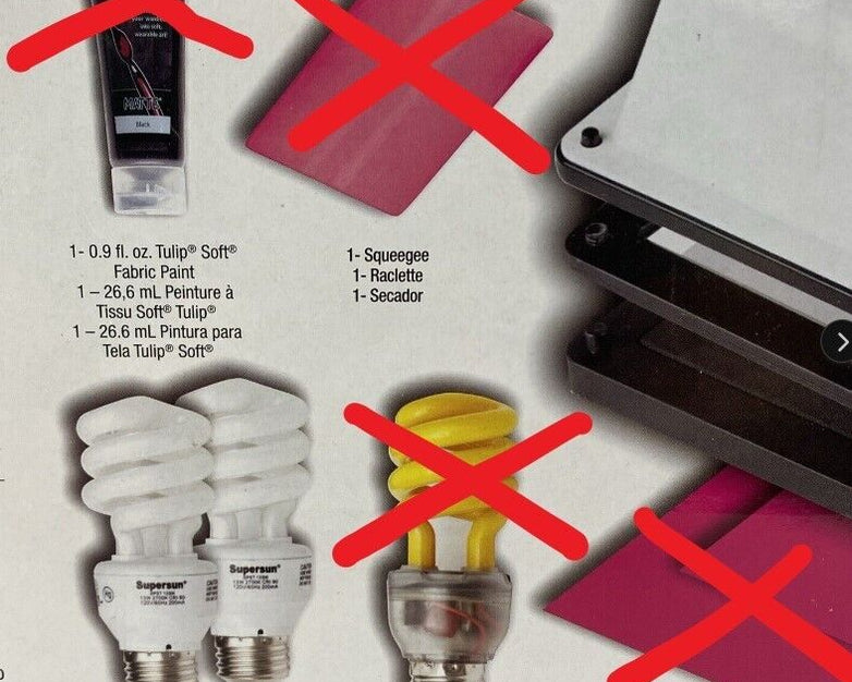 Tulip 29681 SCREENit Screen Printing LAMP ONLY No Paint No Yellow Bulb