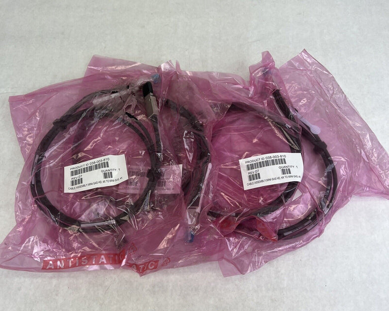 EMC Amphanol Molex 2M Mini-HDX4 to Mini-SASX4 Cable 038-003-810 (Lot of 4)