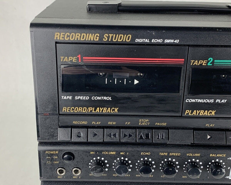 The Singing Machine SMW-43 Karaoke System For Parts and Repair Bad Tape and Mic