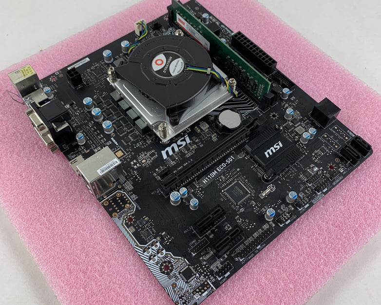 MSI H110M ECO-S01 Intel Celeron G3900 2.80GHz 8 GB Ram LGA1151 Motherboard No IO