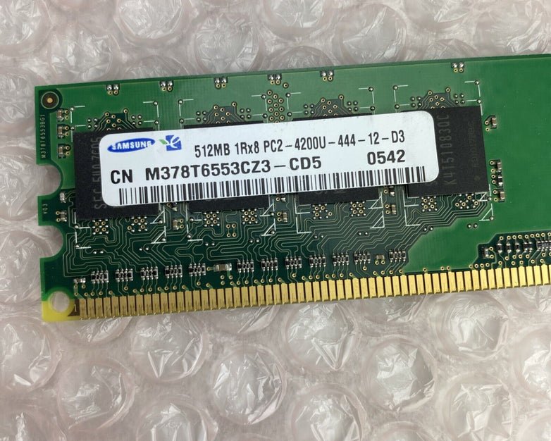 512MB Samsung RRx8 PC2-4200U-444-12-D3 Memory CN M378T6553CZ3-CD5 Lot Of 34