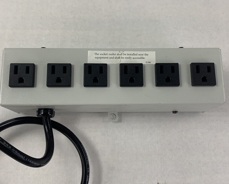 Bretford 060-0922 Power Strip 125 VAC 12A 60HZ 6 Outlet