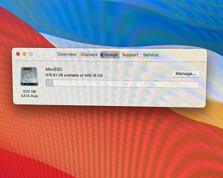Apple A1418 iMac 21.5" 2014 1.40GHz i5 8GB RAM 500GB HDD macOS 11.7.1