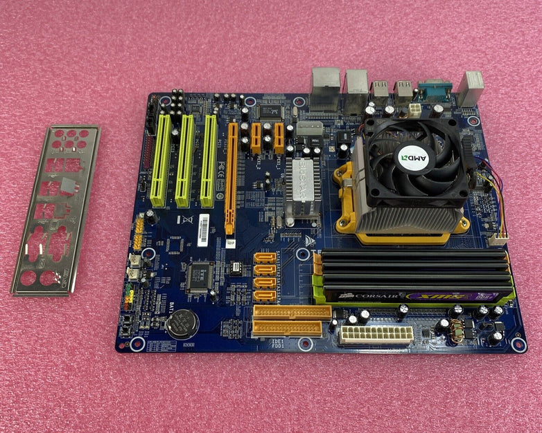 Biostar TF560 A2+ Motherboard AMD Athlon 64 x2 2.21GHz 4GB RAM w/ Shield