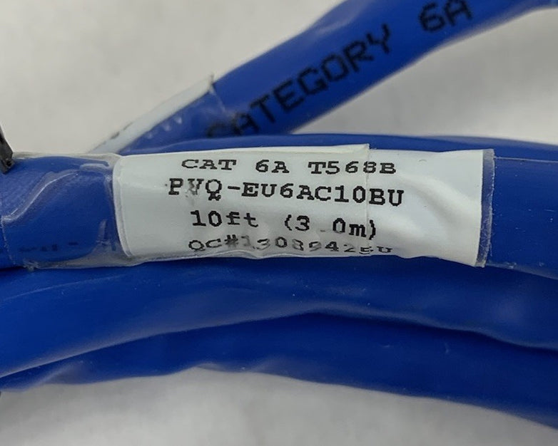 Panduit PVQ-EU6AC10BU 10ft CAT 6A Patch Cable