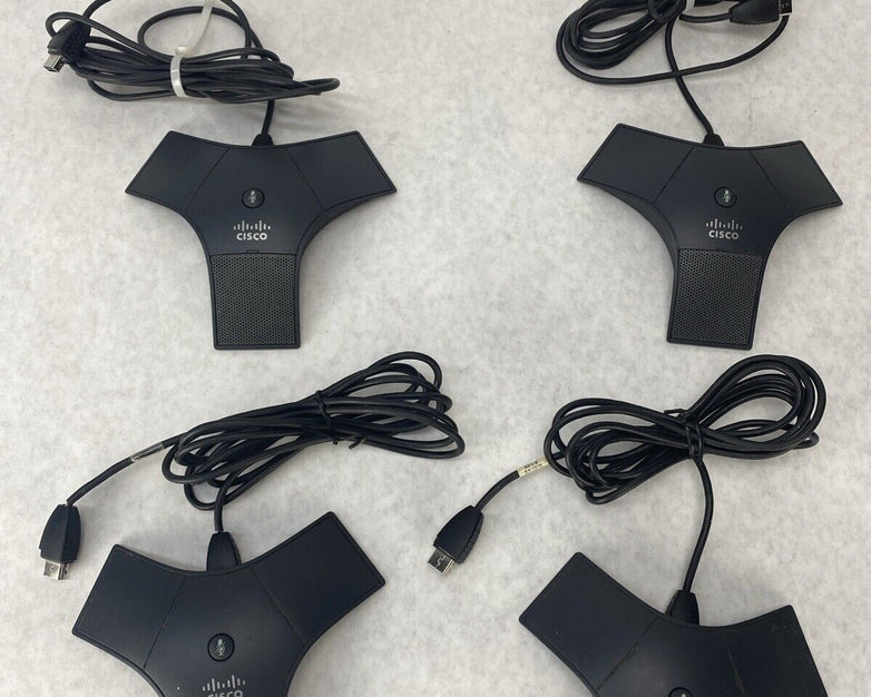 Lot( 4 ) Cisco 2201-40140-001 Wired Conference Speaker External Mic Pods w Cord