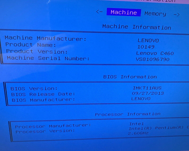 Lenovo C460 AIO-FOAD 21.5" Intel Pentium G3220T 2.60GHz 4GB No HDD No OS No AC