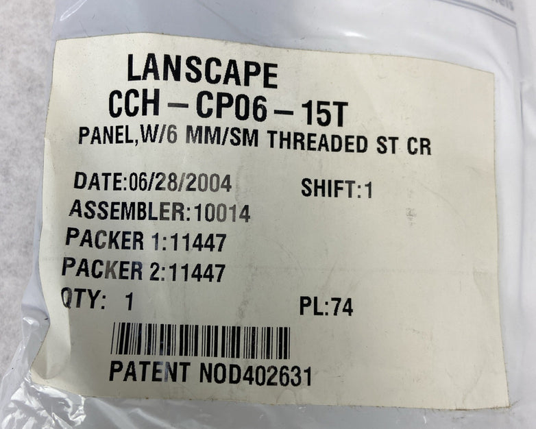 Corning Lanscape CCH-CP06-15T Panel ST CR MM Simplex 6 Fiber OM1 62.5 um