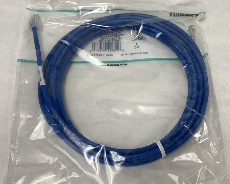 Lot of 10 Panduit UTPCH3YLY 10ft Blue TX5E UTP Patch Cord T568A