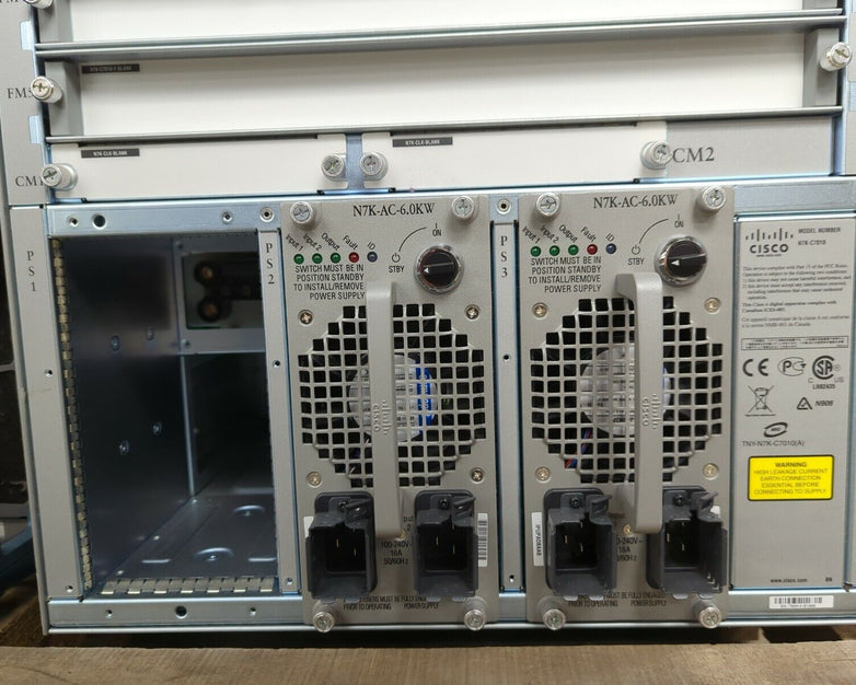 Pair of Cisco Nexus 7000 N7K-C7010 10-Slot Switch Chassis No Modules No Cables