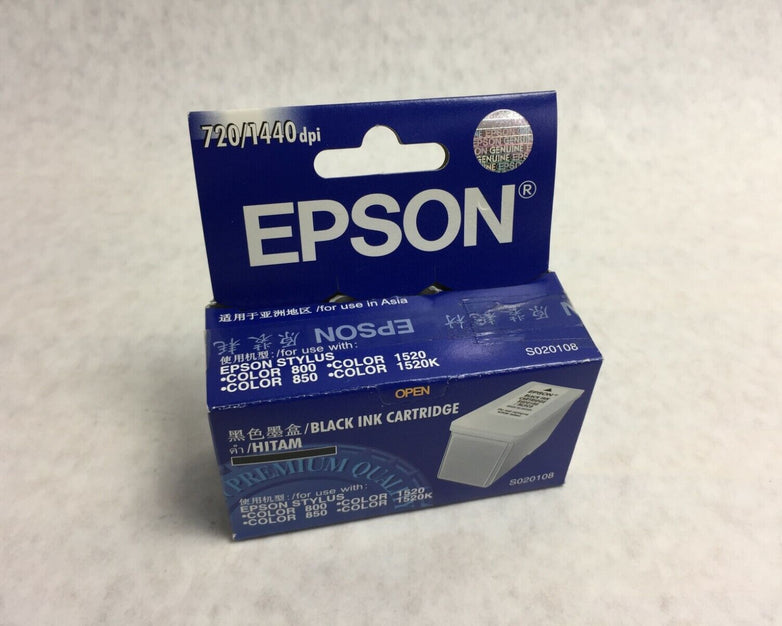 Epson Black Ink Cartridge S020108 (Lot of 3)
