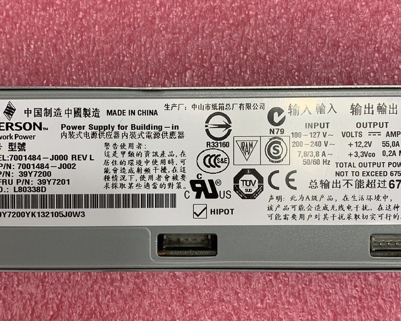 Emerson 7001484-J000 REV L / REV N Server Power Supplies (Lot of 2)