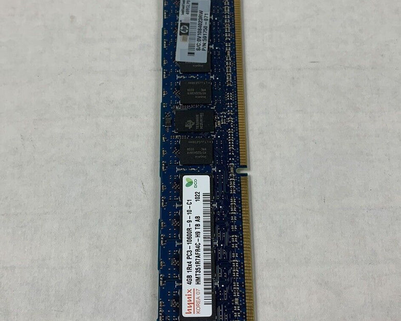 Hynix 24GB Kit 6x4GB 1Rx4 PC3-10600R-9-10-C1 HMT351R7AFR4C-H9 TB AB Server Ram