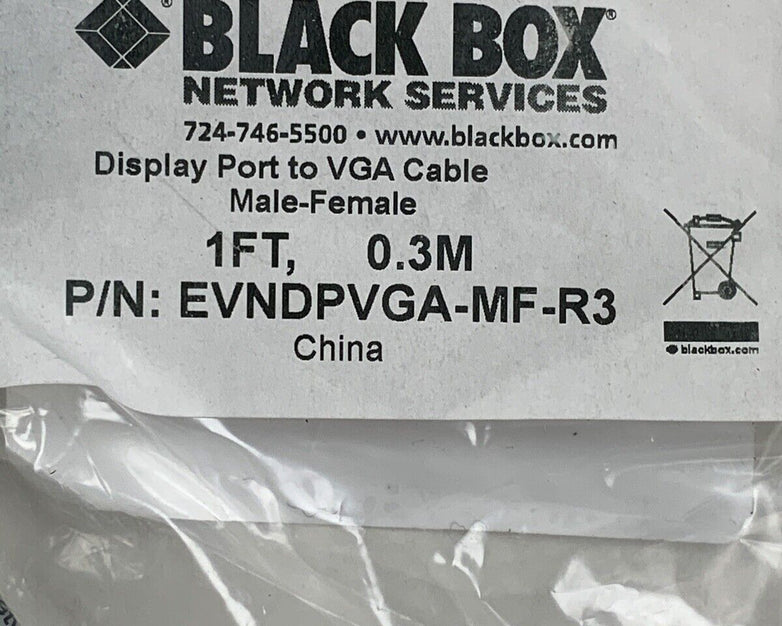 Black Box Displayport Adapter Displayport Male To Vga Female New Lot of 2