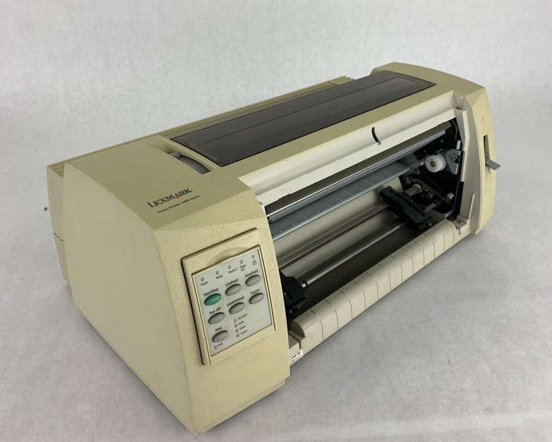 Lexmark 2400 Series 2480-100 Dot Matrix Printer Bad Ports for Parts and Repair