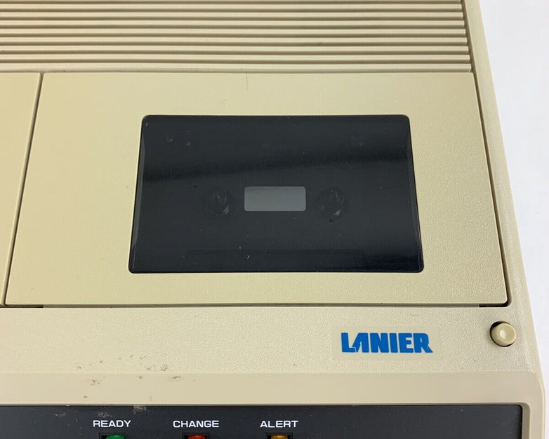 Lanier LCR-4D Dual Record Cassette Transcriber Hard Case w/ 4x Mics + Cords