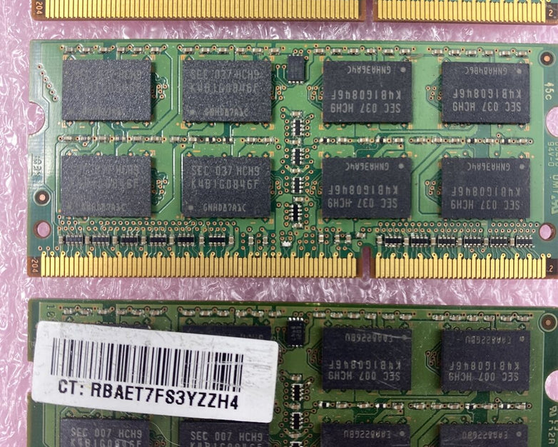Lot ( 4 ) 2GB Samsung M471B5673FH0-CH9 2Rx8 PC3-10600S Laptop Memory RAM
