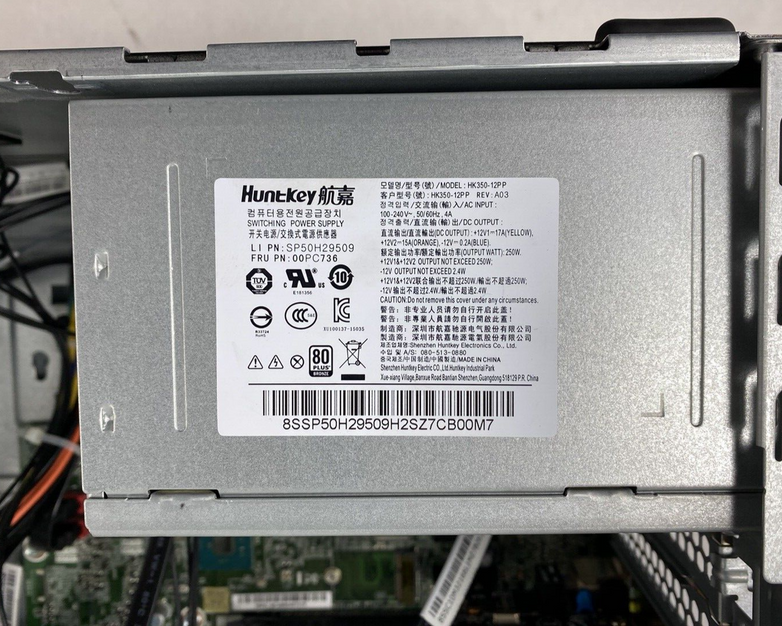 Lenovo ThinkCentre M710T-N008 MT Celeron G3400 2.80GHz 8GB RAM No HDD No OS