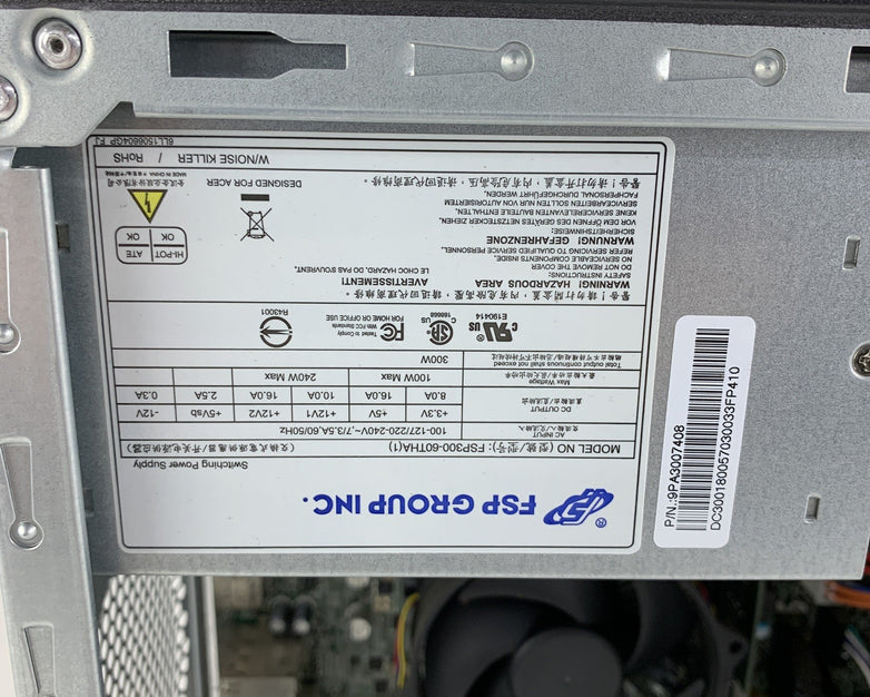 Acer Aspire TC-780 MT Desktop Intel Core i5-7400 8 GB Ram No OS No HDD