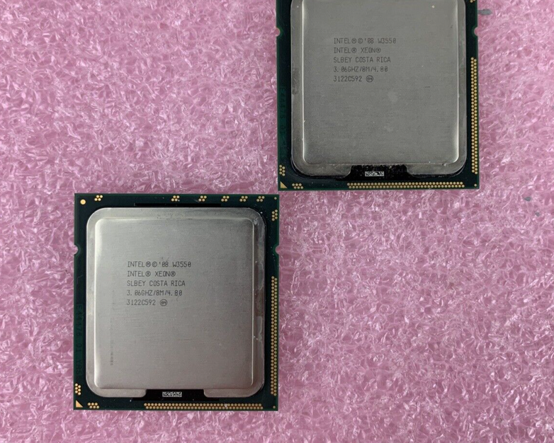 Lot of 2 Intel Xeon W3550 3.06GHz Quad-Core Processor 3122C636 Tested