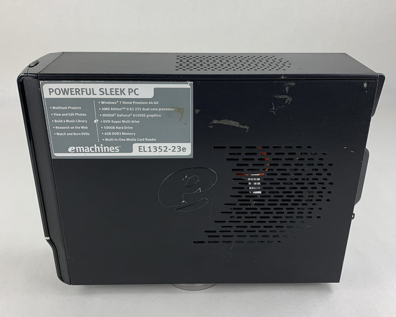 eMachines EL1352-23e SFF AMD Athlon II x2 255 3.10 GHz 4 GB RAM No HDD No OS
