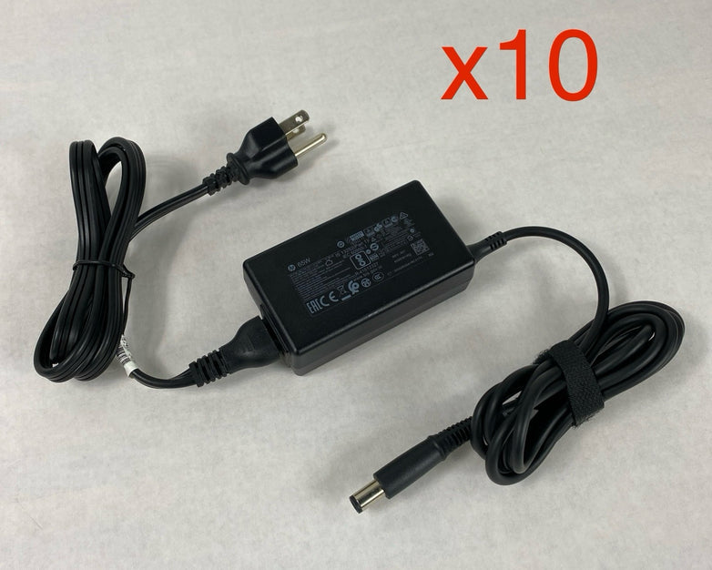 HP TPN-LA16 65W 19.5V 3.33A 7.4mm Laptop AC Adapter w/ Power Cord (Lot of 10)