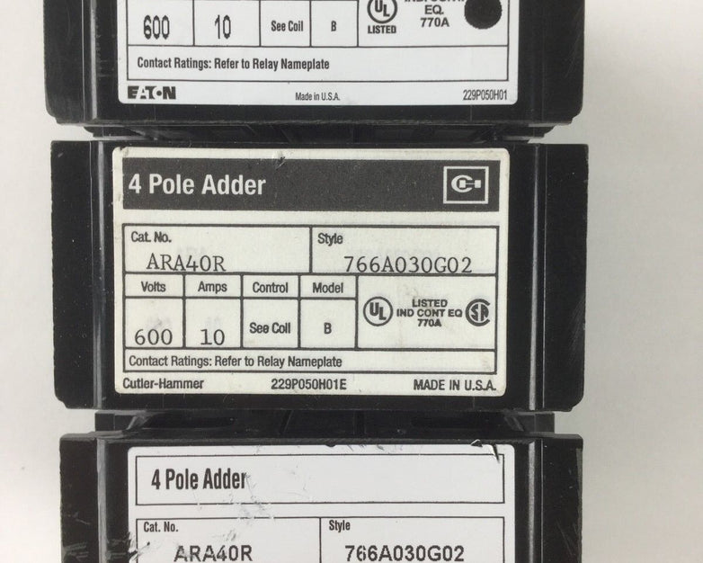 EATON 4 Pole 766A030G03 (Lot of 3)