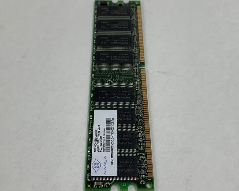 38x256MB Nanya NT256D64S88C0G-6K PC2700U-25330 1Rx8 333MHz CL2.5 184pin 2.5V DDR