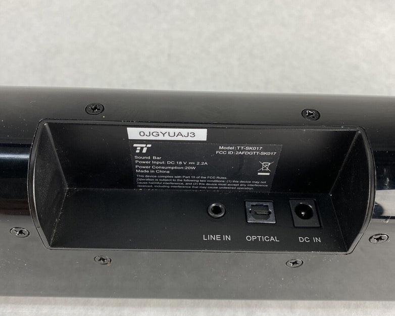 TaoTronics TTSK017 Wireless Bluetooth Audio Soundbar Black No Remote No PSU