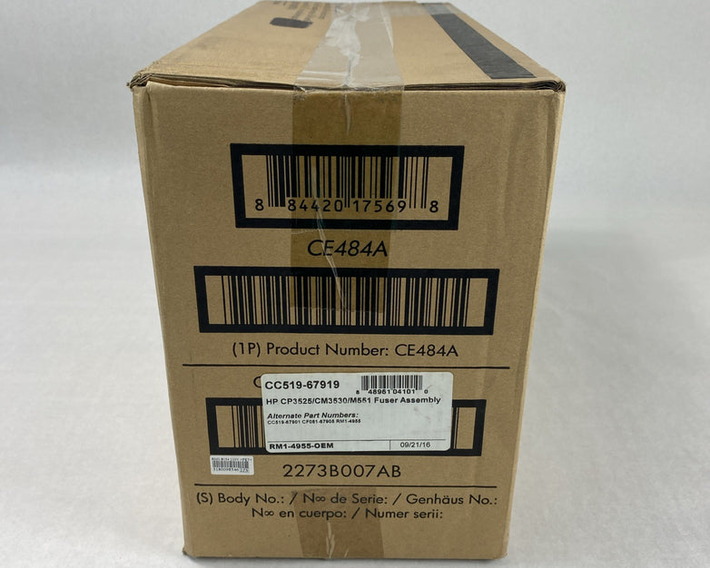 HP CE484A 110V Fuser Kit RM1-8154 CM3525/30 Genuine New Sealed