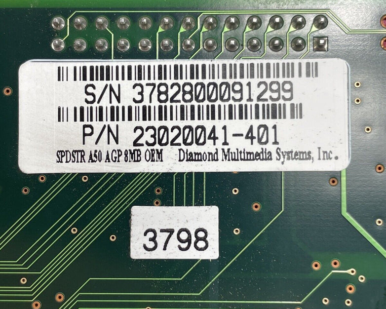 Diamnond Multimedia SPDSTR A50 AGP 8MB Graphics Card