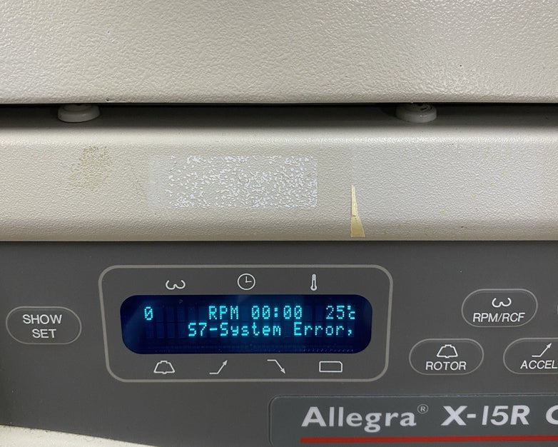Beckman Coulter Allegra X-15R Refrigerated Centrifuge - S7 Sytem Error