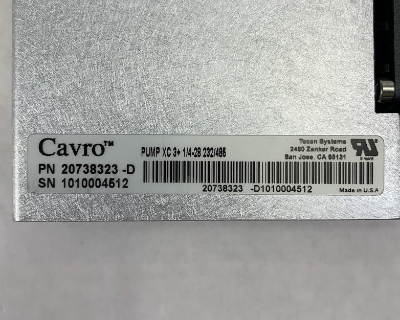 Tecan Cavro Pump X callibur 20738323 PUMP XC 3+ 1/4-28 232/485 Syringe Pump