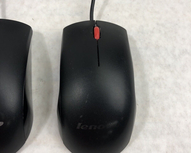 Assorted Lenovo Wired USB Mice - 2 45J4889 - 1 0PH133 - 1 03X6861 (Lot of 4)