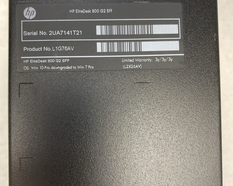 HP EliteDesk 800 G2 SFF Intel Quad Core i5-6500 3.20GHz 8GB RAM No HDD No OS