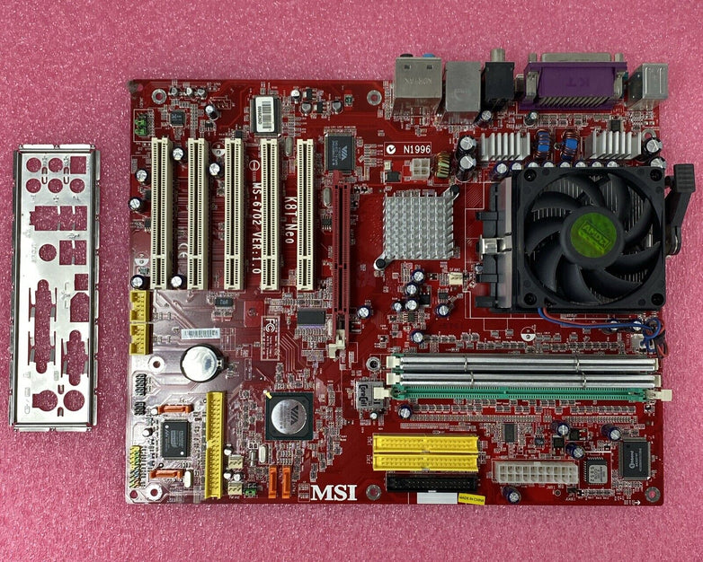 MSI 6702 Motherboard AMD Athlon 64 3400t 2.4GHz 1GB RAM w/ Shield