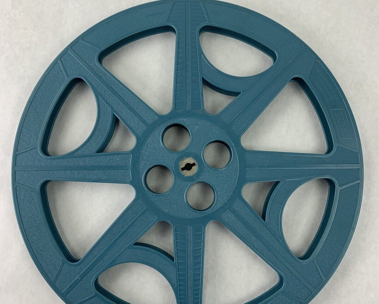 Vintage RTI 800/323-7520 15" Plastic 6 Metres 100 FT Film Reel Blue