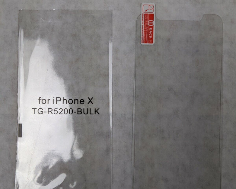 Unbranded Screen Protector for iPhone X TG-R5200-BULK (Lot of 2)