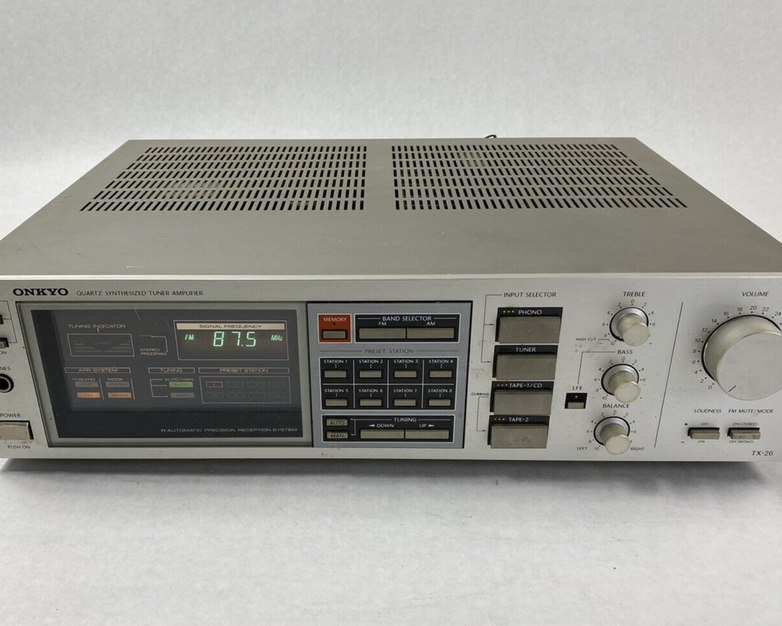 Vintage Onkyo Model TX-26 Quartz Synthesized Tuner Amplifier Untested