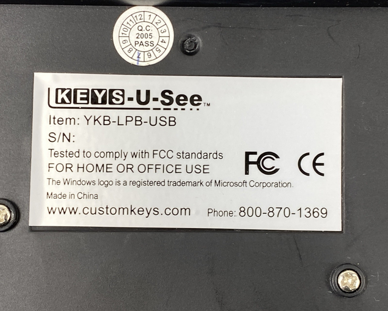 KEYS-U-SEE YKB-LPB-USB Wired USB Keyboard Tested