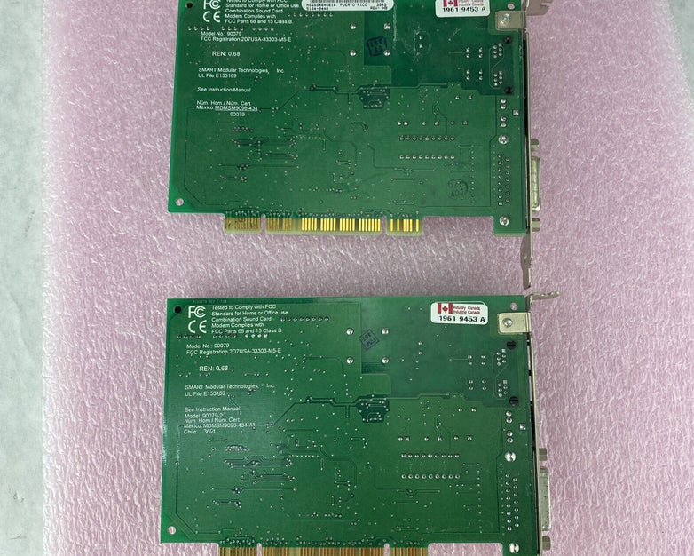 Smart Modular Tech 5184-9924 90079 PCI Sound Card Modem (Lot of 2)