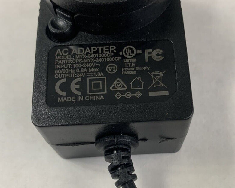 Lot of 5 MYX-2401000CP 24V 1A AC Adapter Power Supply
