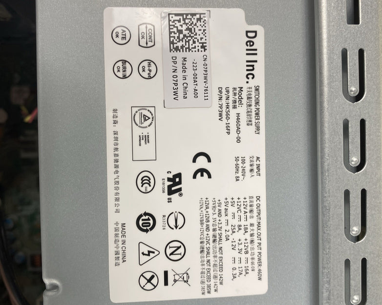 Dell XPS 8300 MT Intel Core i7-2600 3.40GHz 8GB RAM No HDD No OS